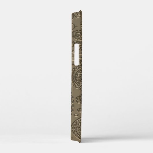 Stijlvol geëtst goud Paisley bloemmotief Case-Mate iPhone Case (Achterkant / Rechts)