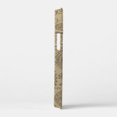 Stijlvol geëtst modern gouden Paisley bloemmotief Case-Mate iPhone Case (Achterkant / Rechts)