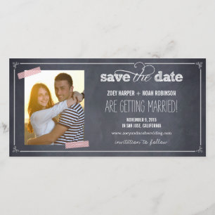 Stijlvol gehakt 1 Foto slaat de datumkaarten op Save The Date
