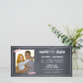 Stijlvol gehakt 1 Foto slaat de datumkaarten op Save The Date (Staand voorkant)