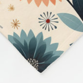 Stijlvol  geïnspireerd bloemmotief fleece deken (Hoek)