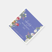 Stijlvol gejuich Elegant Lavendel Pensioen Bloemen Servet (Hoek)