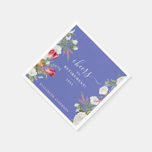 Stijlvol gejuich Elegant Lavendel Pensioen Bloemen Servet (Hoek)