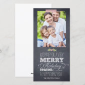 Stijlvol gekrijte vakantie fotokaart feestdagenkaart (Voorkant / Achterkant)