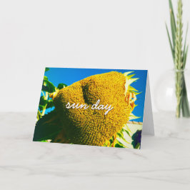 Stijlvol Gele Zonnebloem Zondag Citaat Manuscript Kaart
