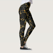 Stijlvol, gematigd marmerbaar zwart goud leggings (Rechts)