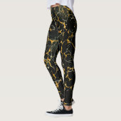 Stijlvol, gematigd marmerbaar zwart goud leggings (Links)