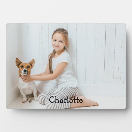 Stijlvol gemoderniseerd gepersonaliseerd foto mono fotoplaat (voorkant)
