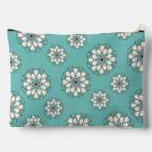 Stijlvol Geometric Blauwgroen Floral Mandala Geper Etui (Achterkant)