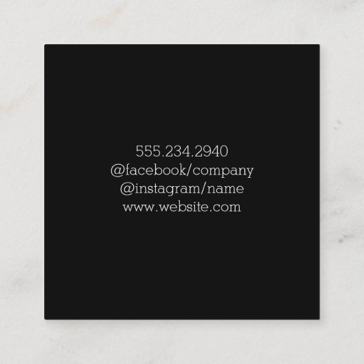 Stijlvol Geometric Gold Vierkante Visitekaartje (Achterkant)