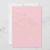Stijlvol geometrisch blush roze bloemig Roos Save The Date (Achterkant)