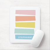 Stijlvol geometrisch kleurig pasta op maat muismat (Met muis)