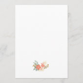 Stijlvol geometrisch Lijst Ambrose Florals Bruilof Menu (Achterkant)