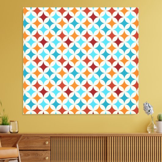 Stijlvol geometrisch:  naadloos patroon canvas afdruk (Insitu (Woonkamer))