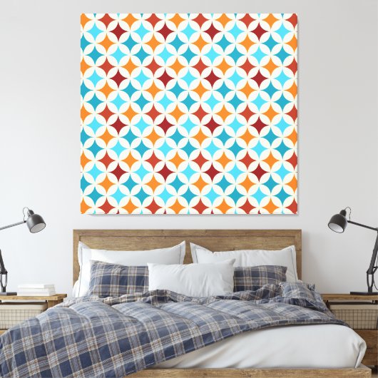 Stijlvol geometrisch: naadloos patroon canvas afdruk (Insitu (Slaapkamer))