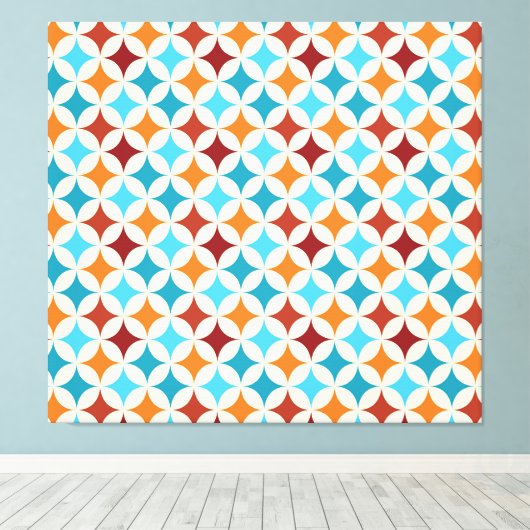 Stijlvol geometrisch: naadloos patroon canvas afdruk (Insitu (Houten vloer))