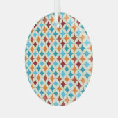 Stijlvol geometrisch:  naadloos patroon glas ornament (Voorkant links)