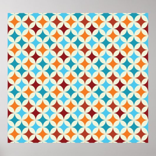 Stijlvol geometrisch: naadloos patroon poster (Voorkant)