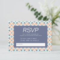 Stijlvol  Geometrisch patroon in Blue Wedding