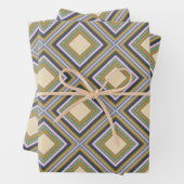 Stijlvol Geometrisch patroon in bruin zand Inpakpapier Vel (In situ)