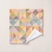 Stijlvol geometrisch patroon in de Autumn Earth To Bad Handdoek (Wasdoekje)