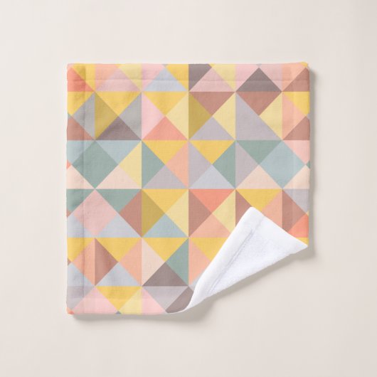Stijlvol geometrisch patroon in de Autumn Earth To Bad Handdoek (Wasdoekje)