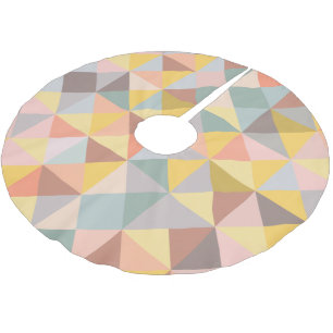 Stijlvol geometrisch patroon in herfst aardetinten kerstboom rok