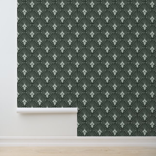 Stijlvol geometrisch patroon, kunstdeco. behang (Applicatie)