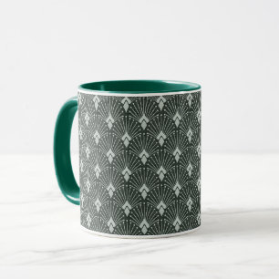 Stijlvol geometrisch patroon, kunstdeco. mok