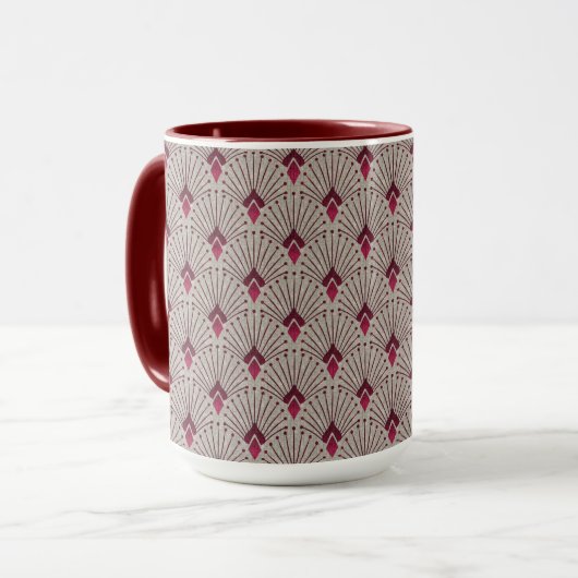 Stijlvol geometrisch patroon, kunstdeco. mok (Voorkant links)