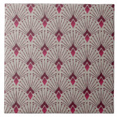 Stijlvol geometrisch patroon, kunstdeco. tegeltje (Voorkant)