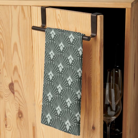 Stijlvol geometrisch patroon, kunstdeco. theedoek (Derde Gevouwen)