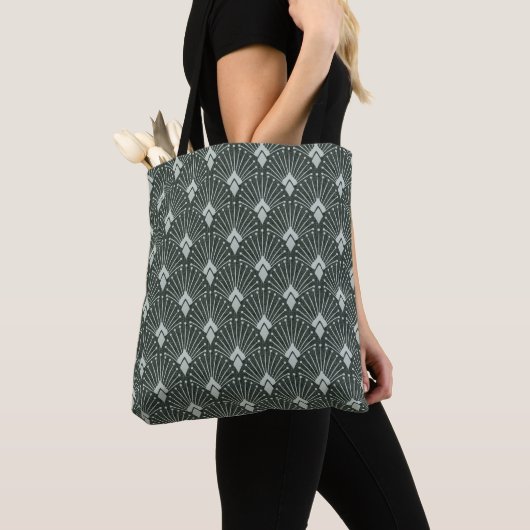Stijlvol geometrisch patroon, kunstdeco. tote bag (Dichtbij)