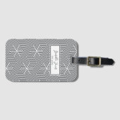 stijlvol geometrisch script aangepast aan school bagagelabel (Voorkant (horizontaal))