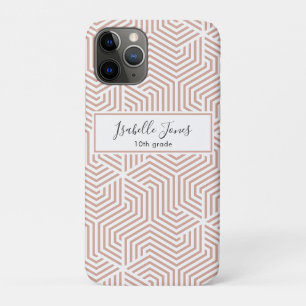stijlvol geometrisch script, aangepast aan school  Case-Mate iPhone case