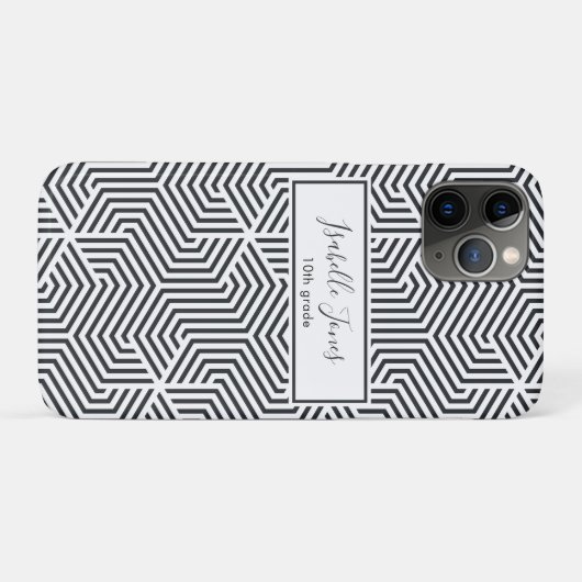 stijlvol geometrisch script aangepast aan school Case-Mate iPhone case (Achterkant (horizontaal))