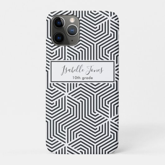 stijlvol geometrisch script aangepast aan school Case-Mate iPhone case (Achterkant)