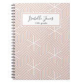 stijlvol geometrisch script aangepast aan school notitieboek (Voorkant)