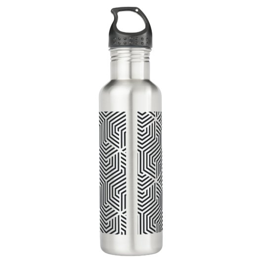 stijlvol geometrisch script aangepast aan school waterfles  (Achterkant)