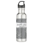 stijlvol geometrisch script aangepast aan school waterfles  (Voorkant)