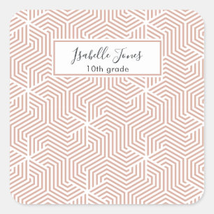 stijlvol geometrisch script, aangepast op school i vierkante sticker