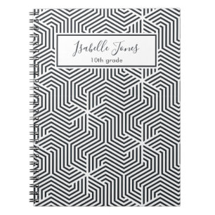 stijlvol, geometrisch script aangepast schoolnoteb notitieboek