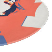 Stijlvol geometrisch vrouwenportret snijplank (Hoek)