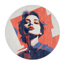 Stijlvol geometrisch vrouwenportret