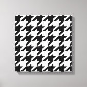 stijlvol geometrisch zwart wit geluidsdieptepatroo canvas afdruk (Voorkant)
