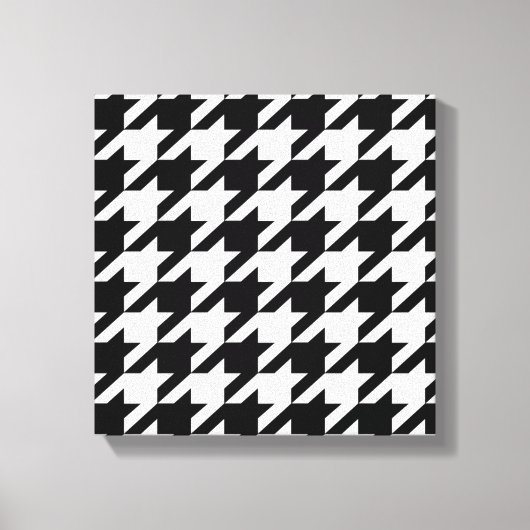 stijlvol geometrisch zwart wit geluidsdieptepatroo canvas afdruk (Voorkant)