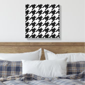 stijlvol geometrisch zwart wit geluidsdieptepatroo canvas afdruk (Insitu (Slaapkamer))