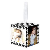 stijlvol geometrisch zwart wit geluidsdieptepatroo decoratie (Voorkant hoekig)