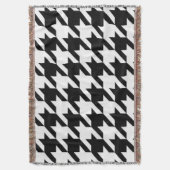 stijlvol geometrisch zwart wit geluidsdieptepatroo deken (Voorkant Verticaal)