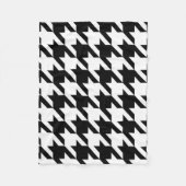 stijlvol geometrisch zwart wit geluidsdieptepatroo fleece deken (Voorkant)